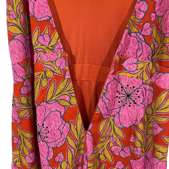 Dee Elly Sweetest Stitch Jumpsuit - Multicolor Floral Print - Large - Picture 13 of 14